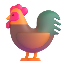 Rooster 3D Animal